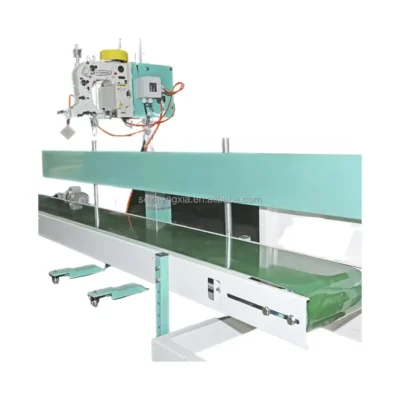 Băng tải và máy may miệng bai