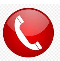 hình tay nghe điện thoại treenneenf tròn màu đỏ