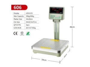Cân bàn tính giá tiền 30kg, 60kg